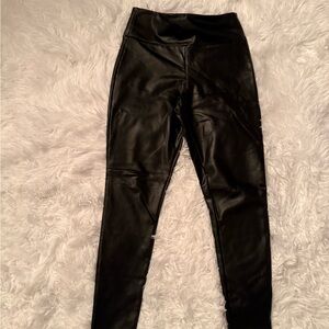 Garage Black Faux Leather Leggings